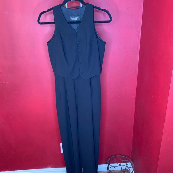 laundry by shelli segal black jumpsuit size 6 - Picture 1 of 5